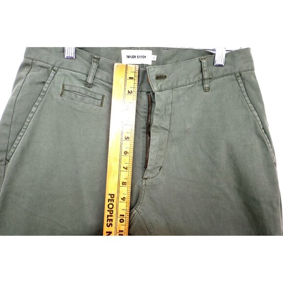 Taylor Stitch Mens Olive Green Patchwork Chino Pants Size 32 - Picture 9 of 13